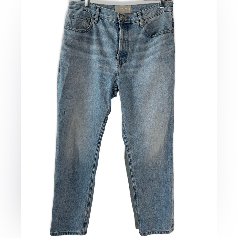 Everlane Jeans The 90s Cheeky Jeans Crop Light Wash Button Fly Size 29